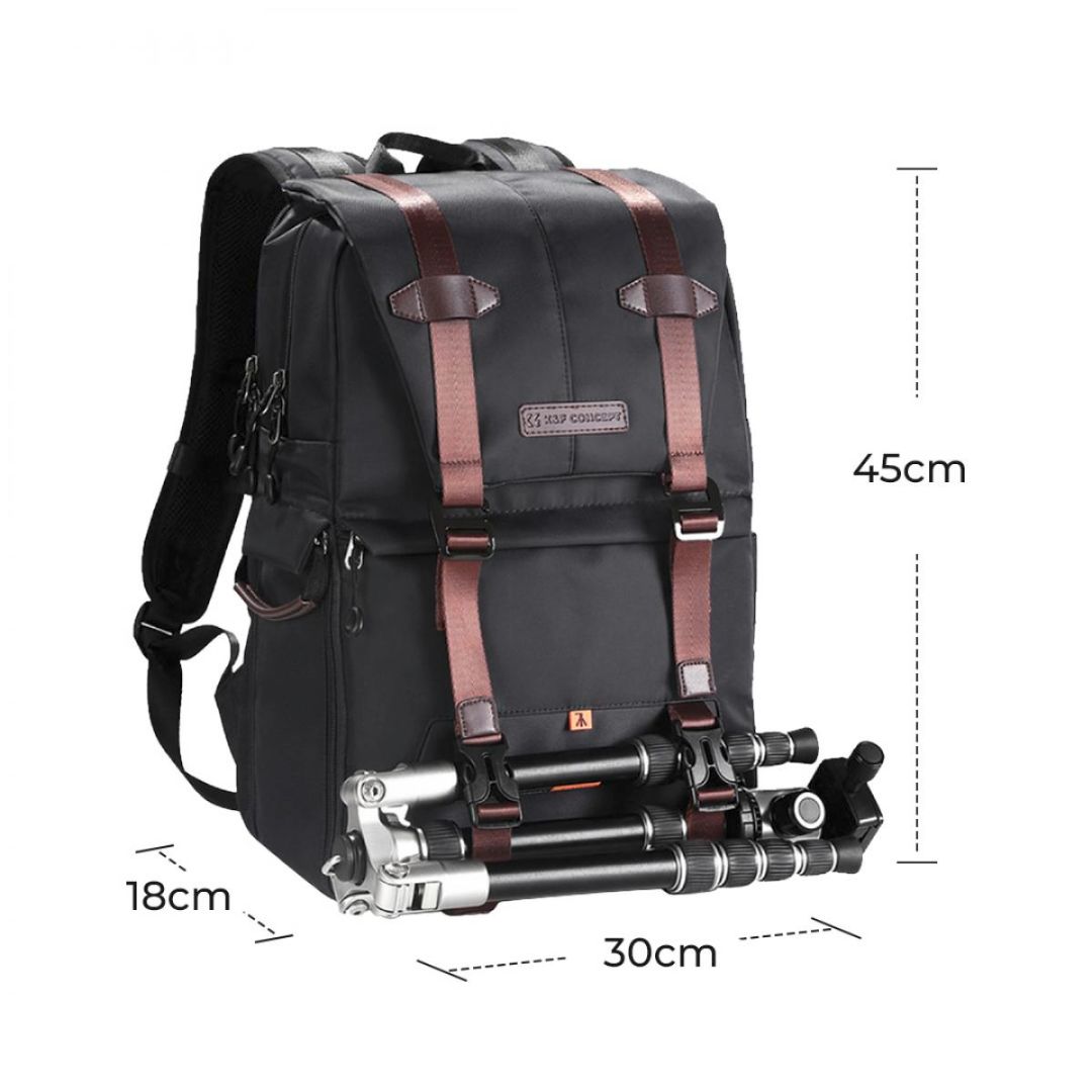 K&F Concept Camera Backpack 20L Waterproof Urban Wander 01 (Tamno braon) KF13.092 - 5